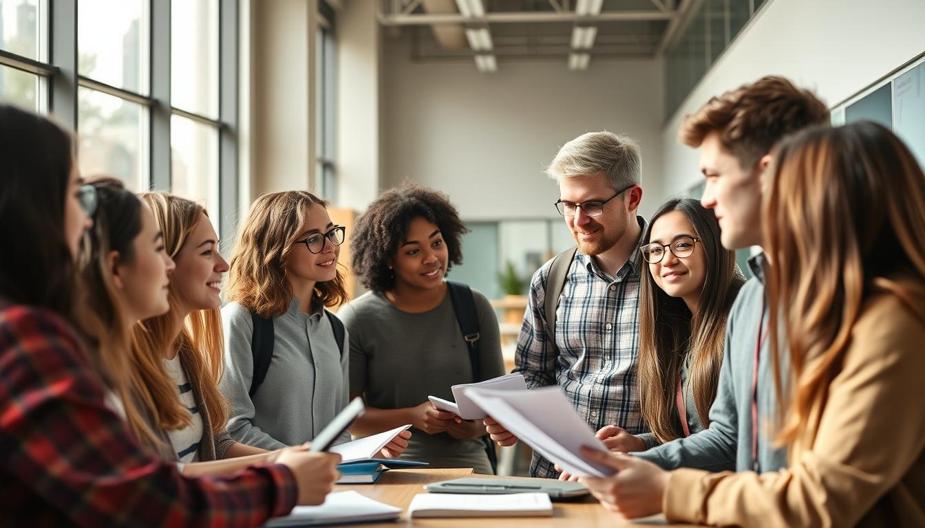Structured study materials and learning resources on a desk